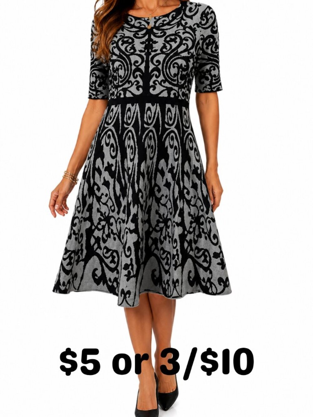 Maurices Black & White Sweater Dress